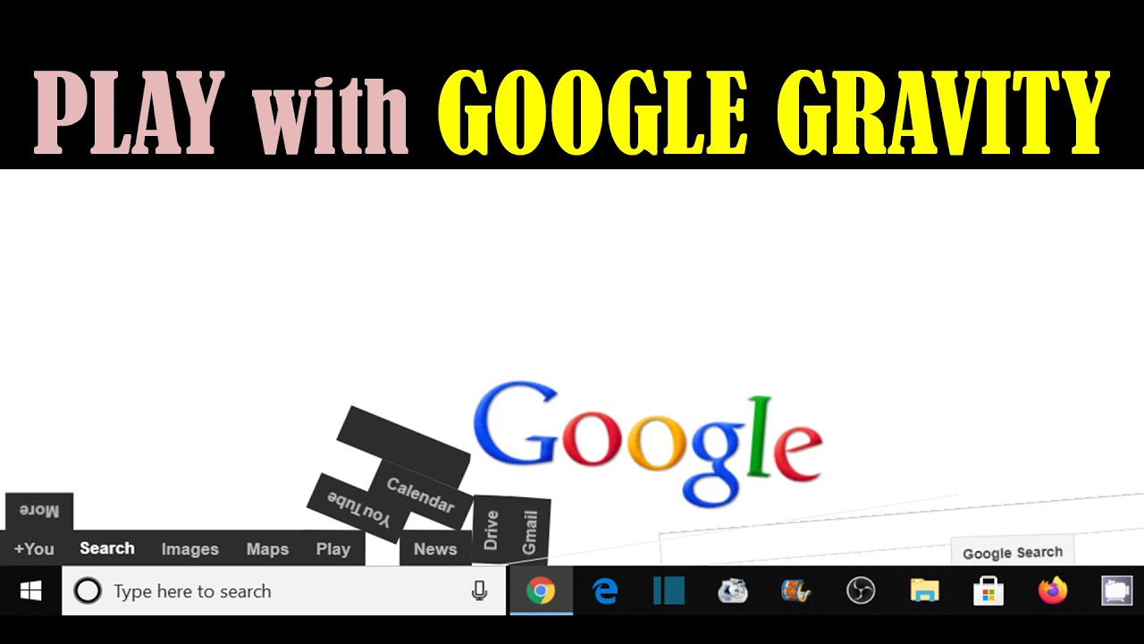 Comment faire un easter egg sur Google gravity ? Journal du Freenaute