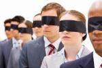 people wearing blindfolds