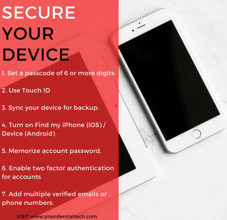 Secure your Device poster Journey with Technology