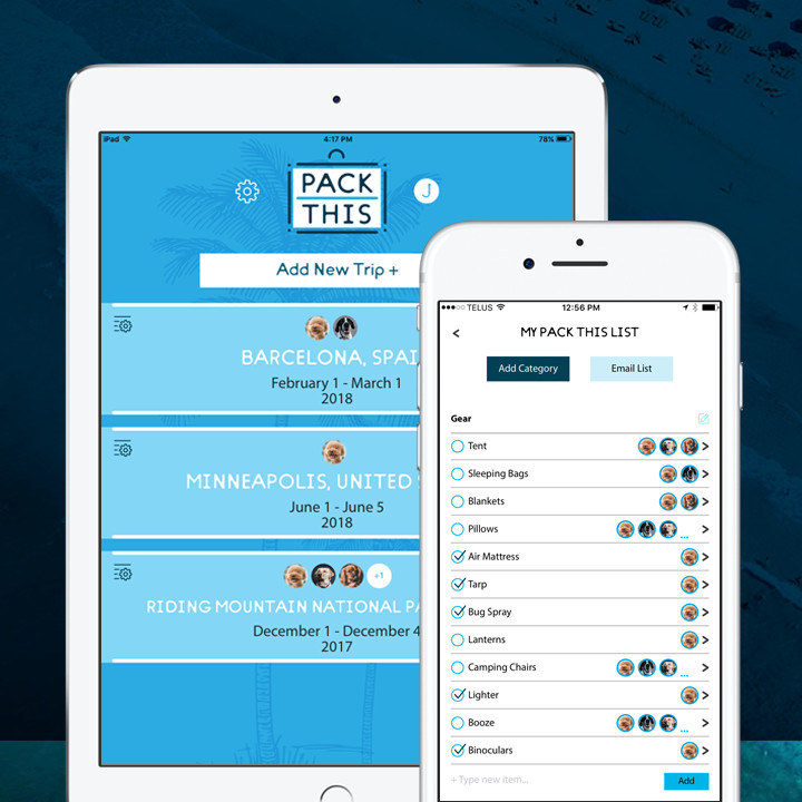 Travel packlist app absolutelomi