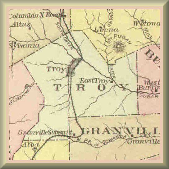 Troy Township, Bradford County PA History and Genealogy of its Population