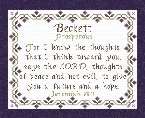 Name Blessings Beckett Personalized Names with Meanings and Bible