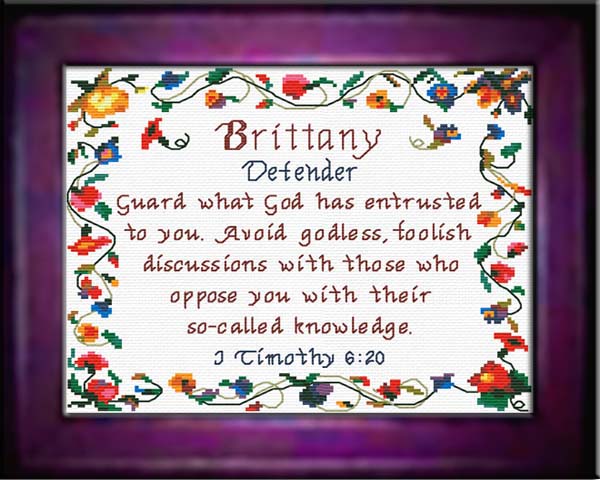 Name Blessings Brittany Personalized Names with Meanings and Bible