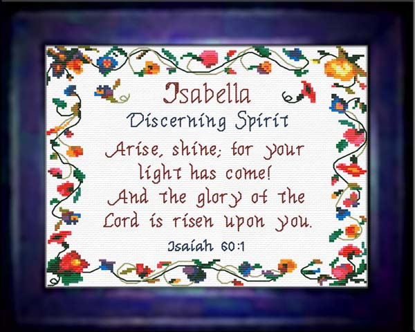 Name Blessings Isabella Personalized Names with Meanings and Bible