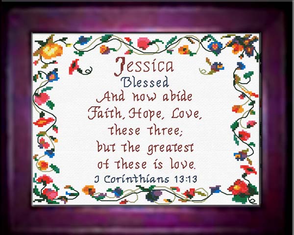 Name Blessings Jessica Personalized Names with Meanings and Bible