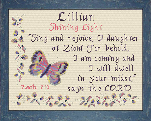 Name Blessings Lillian Personalized Names with Meanings and Bible