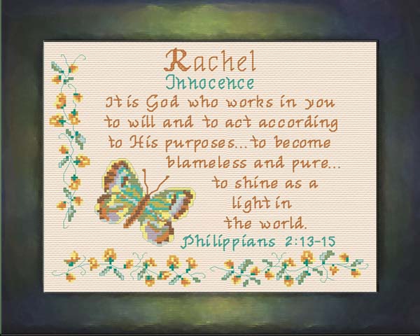 Name Blessings Rachel 2 Personalized Names with