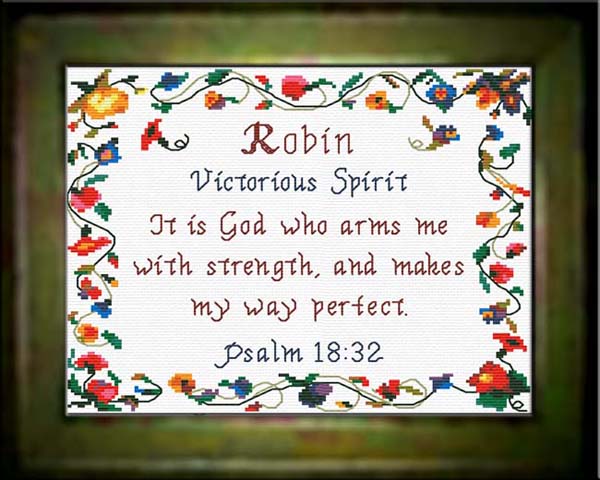 Name Blessings Robin Personalized Names with Meanings and Bible Verses