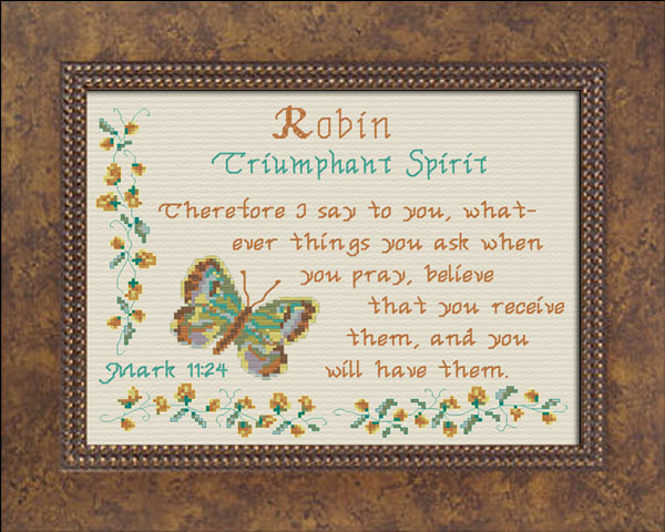 Robin 3 Name Blessings Personalized Names with Meanings and Bible Verses