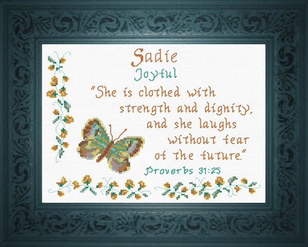 Name Blessings Sadie Personalized Names with Meanings and Bible Verses