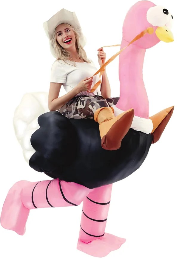 Adult Inflatable Riding Ostrich Costume Blow up Costume