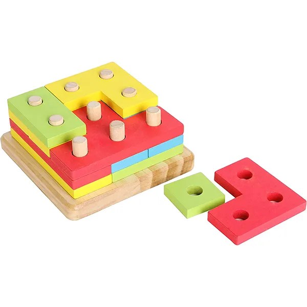 Best 4Pcs Wooden Educational Shape And Color Sorter