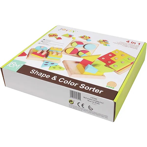 Best 4Pcs Wooden Educational Shape And Color Sorter