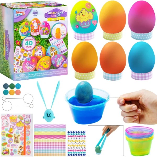Fun 40pcs DIY Easter Egg Dye Kit with Easter Egg Dye Tablets