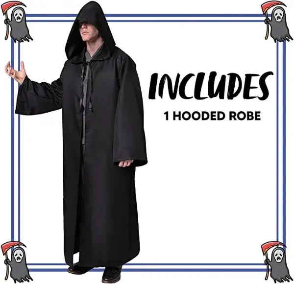 Fantastic Halloween Mens Hooded Cloak Costume L