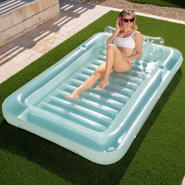 Best Inflatable Tanning Pool Lounge Float, 85″ x 57″