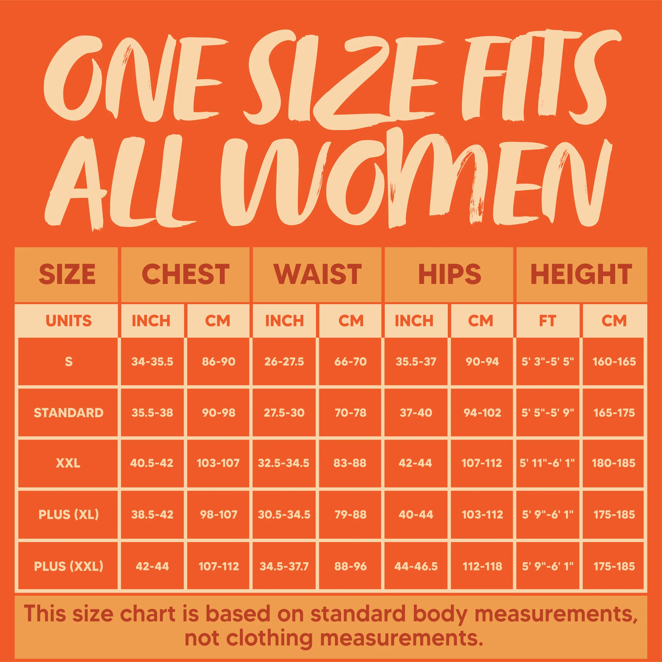 Joyfy – Size Charts – One Stop Shop for All Celebration