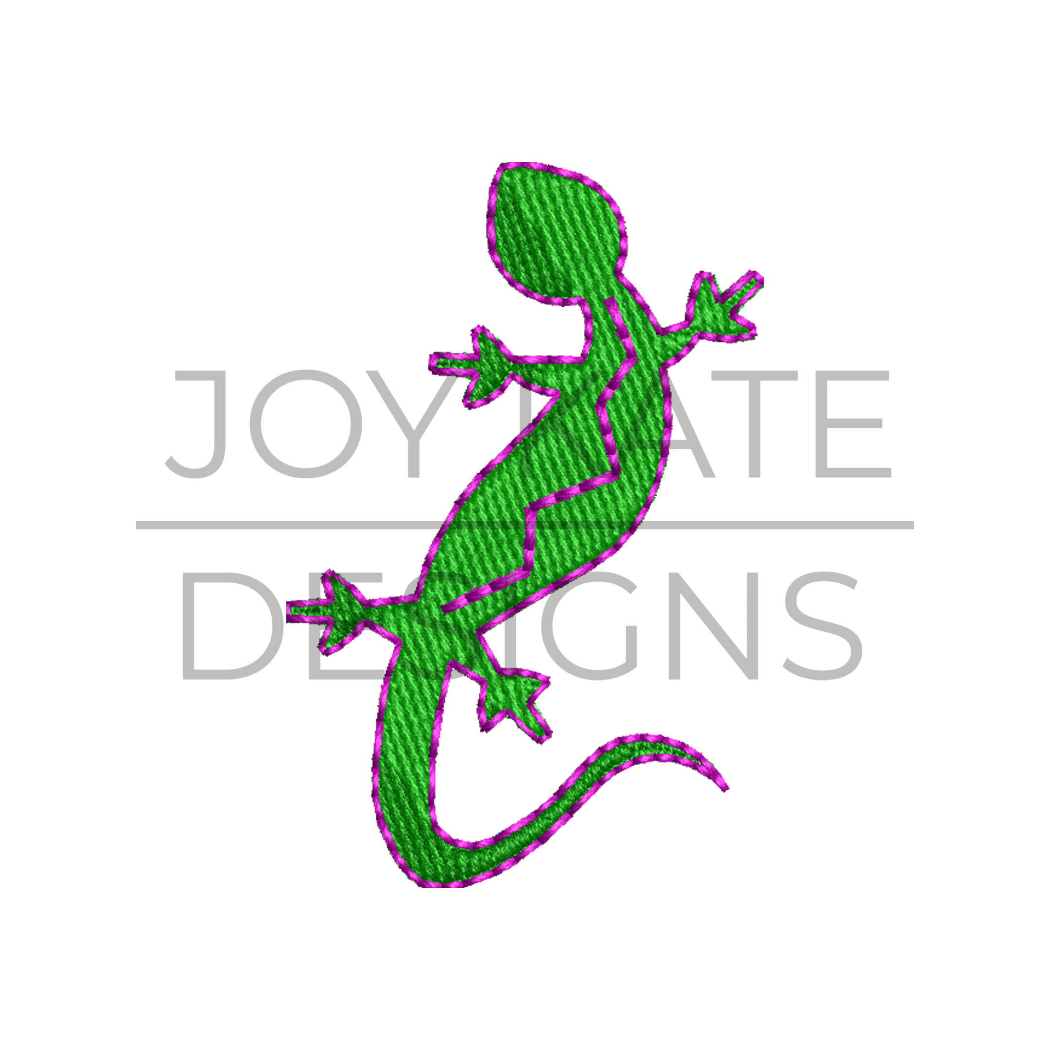 Lizard Mini Fill Stitch Embroidery Design Joy Kate Designs