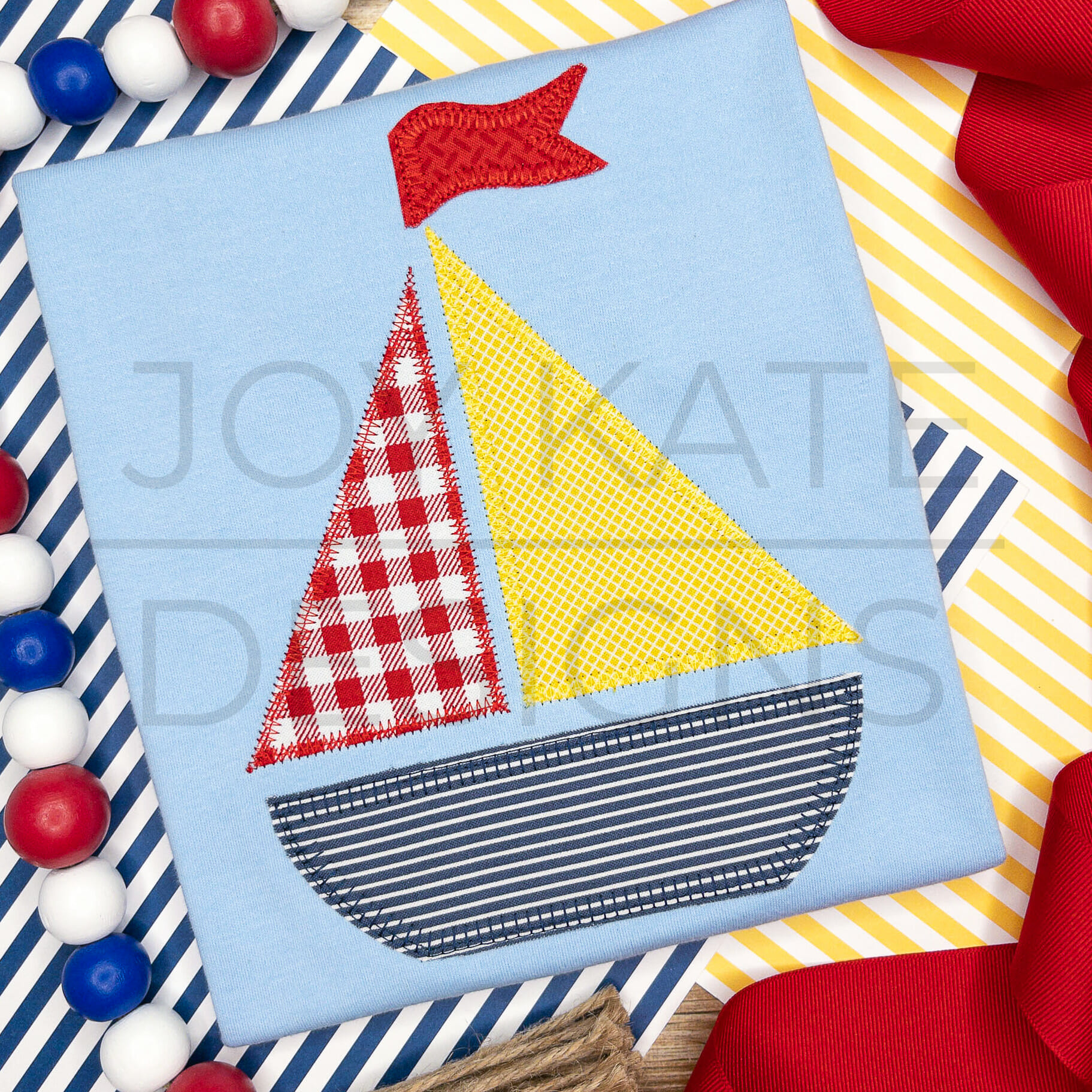 Sailboat Applique Design Joy Kate Designs