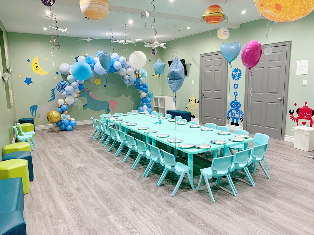 Curious Island Birthday Party Room Indoor Playground Kid's Birthday