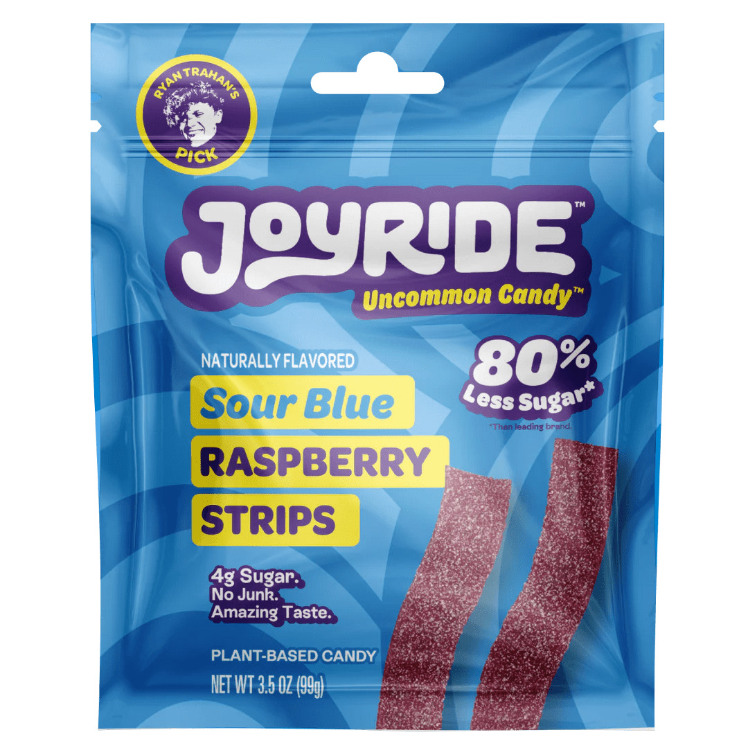 sour blue raspberry strips – JOYRIDE