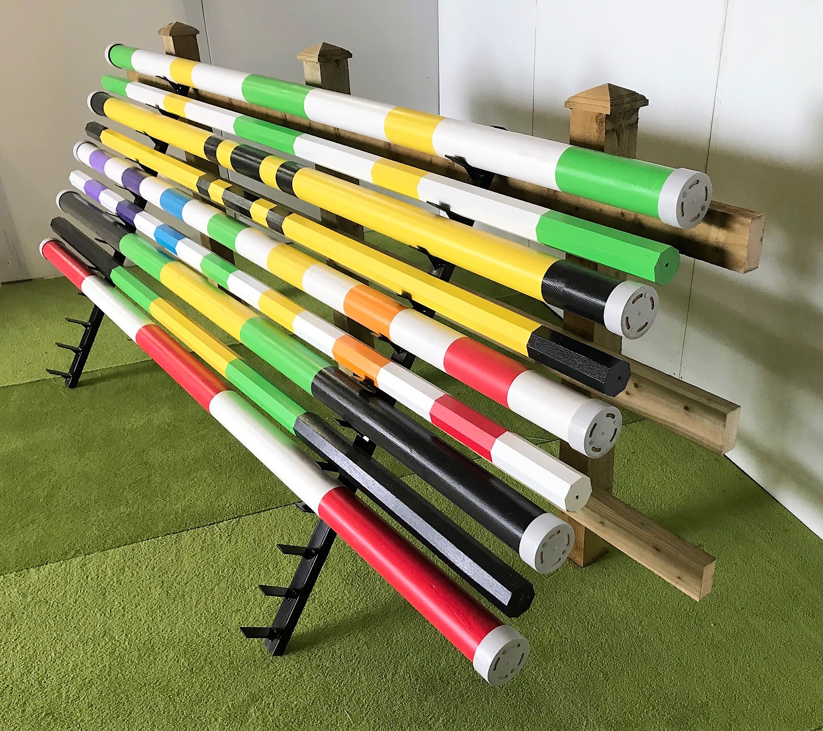 High Quality Crosswood Show Jump Poles Painted Two Colours 3m JP Equestrian Shop High