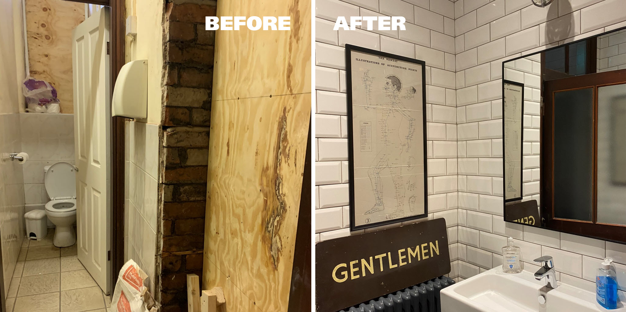 Toilet before & after renovation JPS Projects
