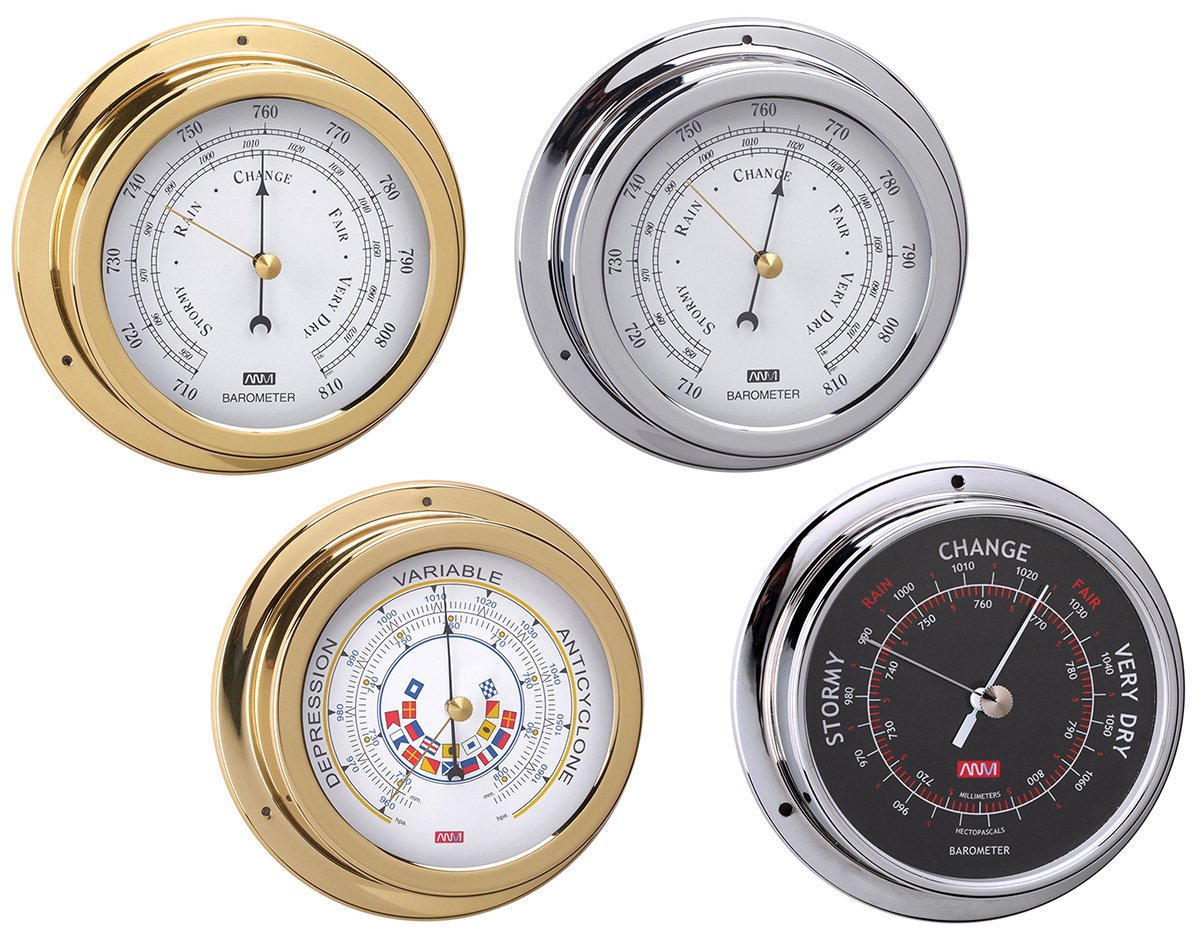 Barometer Brass & Chrome/Brass 70mm ANVI