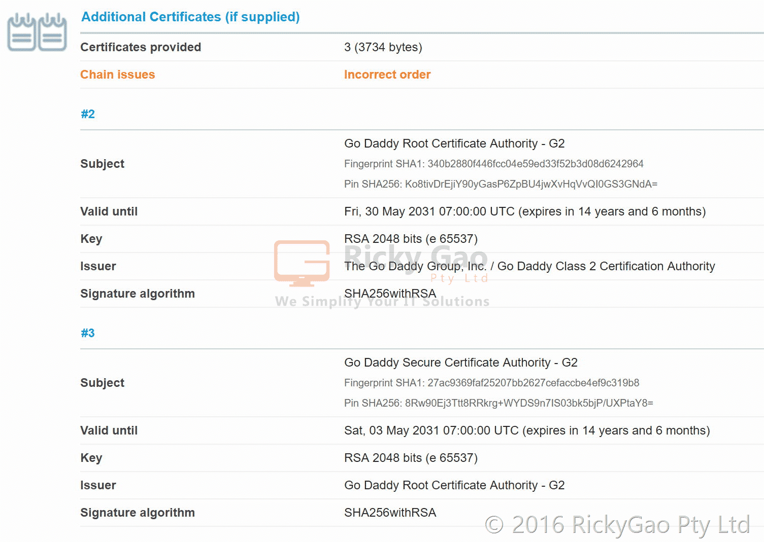 How to fix incorrect order certificate chain warning JQiT Blog