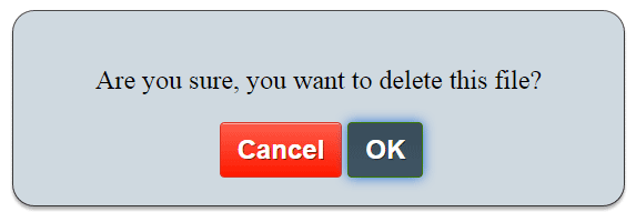 JavaScript confirm alert box fancy and simple with 5