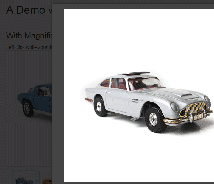 Create Product Galleries with Zoom feature by jQuery