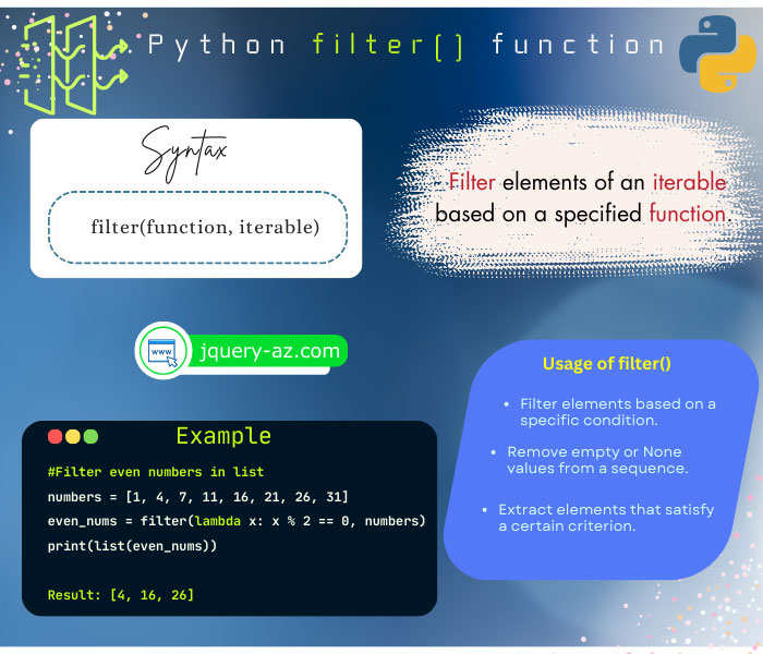 Python Filter function with List and Lambda examples