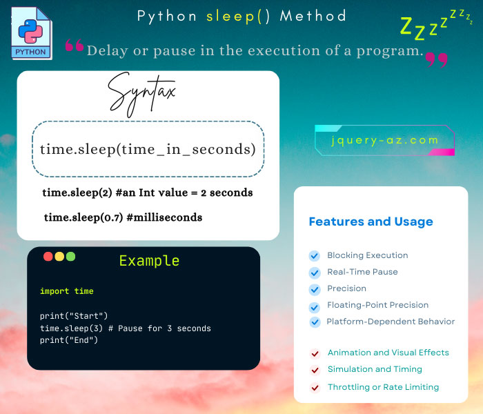 Python Sleep for Thread Delay/Wait Execution