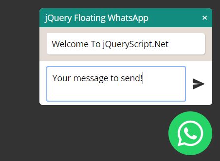 Floating Whatsapp Message Button Jquery Floating Whatsapp Free Jquery Plugins