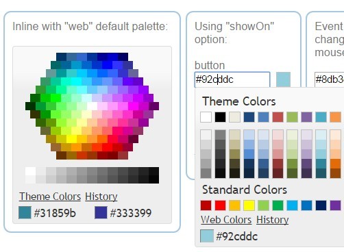 Microsoft Office Style Color Picker Plugin evol