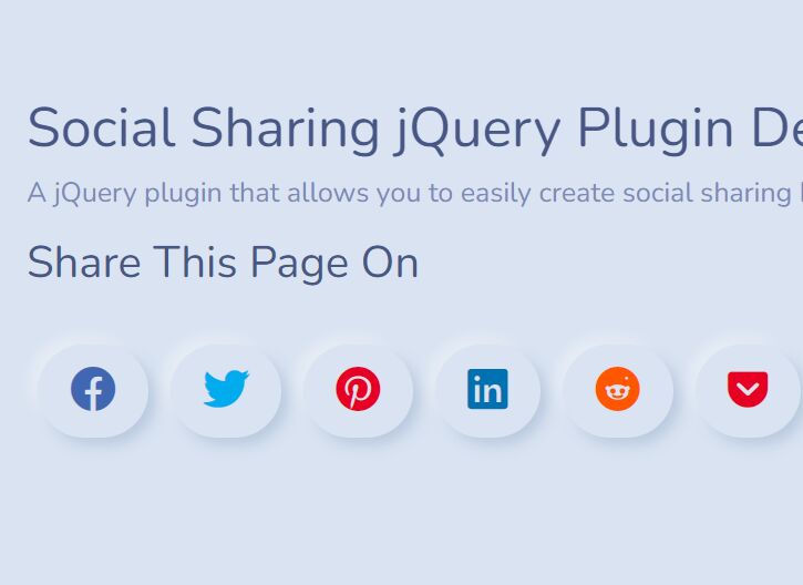 Easy Custom Social Share Plugin with jQuery Sharer Free jQuery Plugins