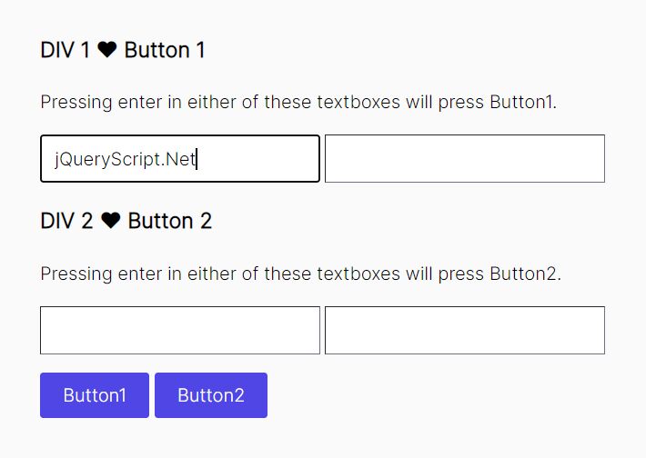 Assign Action Buttons To Any Elements jQuery Default Button Free