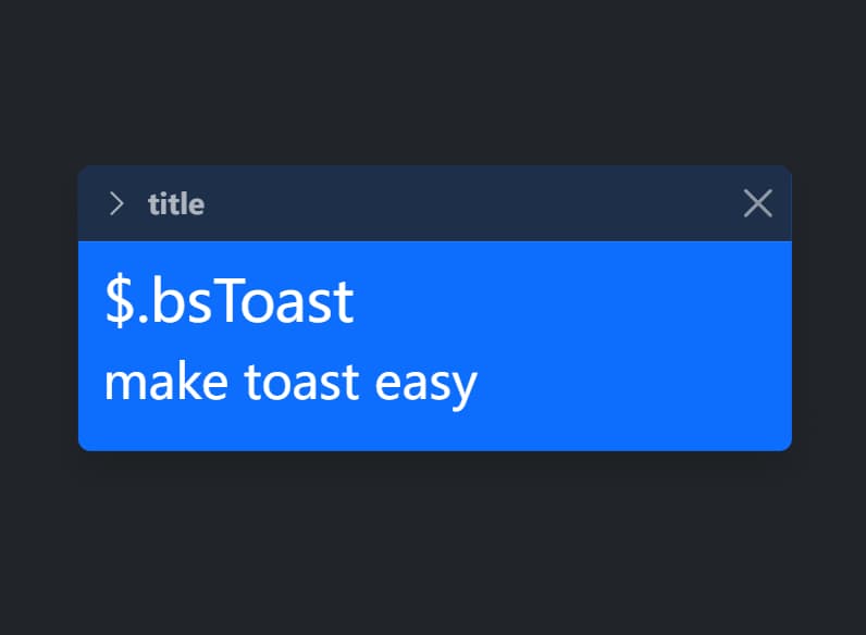 Dynamic Bootstrap 5 Toasts Creation With jQuery bstoast.js Free