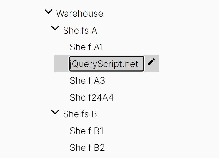 Editable Selectable Tree View Plugin jQuery TreeEditor Free jQuery