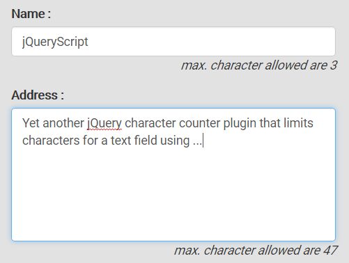 jQuery Character Counter/Limiter For Textarea