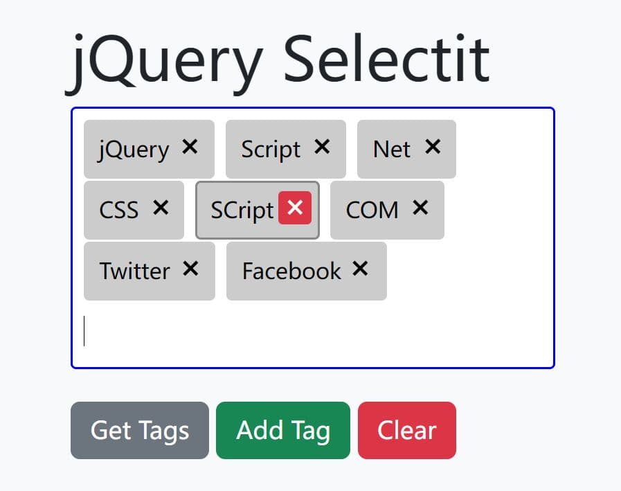 Userfriendly Tag Management jQuery Plugin Selectit.js