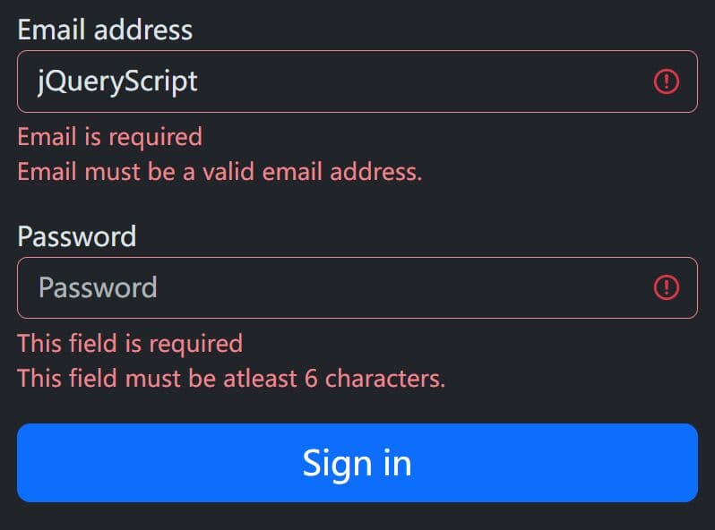 Validate Bootstrap Forms In A Snap With jQuery Free jQuery Plugins