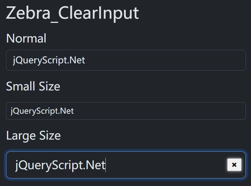 Easily Add Clear Buttons to Text Inputs with Zebra_ClearInput Free jQuery Plugins