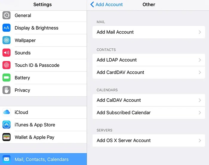 Setting up of Email on Apple iPad/iPhone