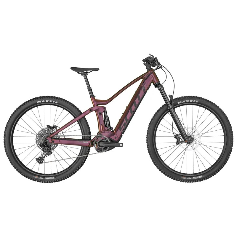 2022 Scott Contessa Strike eRIDE 910 Mountain Women's Electric Bike in Red