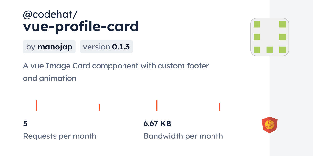 codehat/vueprofilecard CDN by jsDelivr A CDN for npm and GitHub