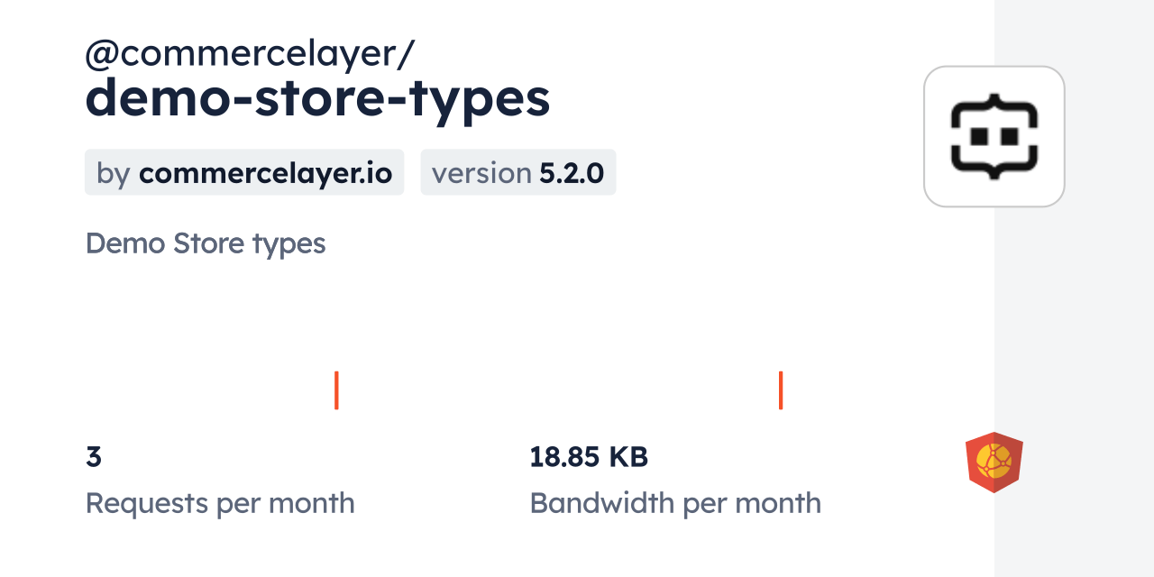 commercelayer/demostoretypes CDN by jsDelivr A CDN for npm and GitHub