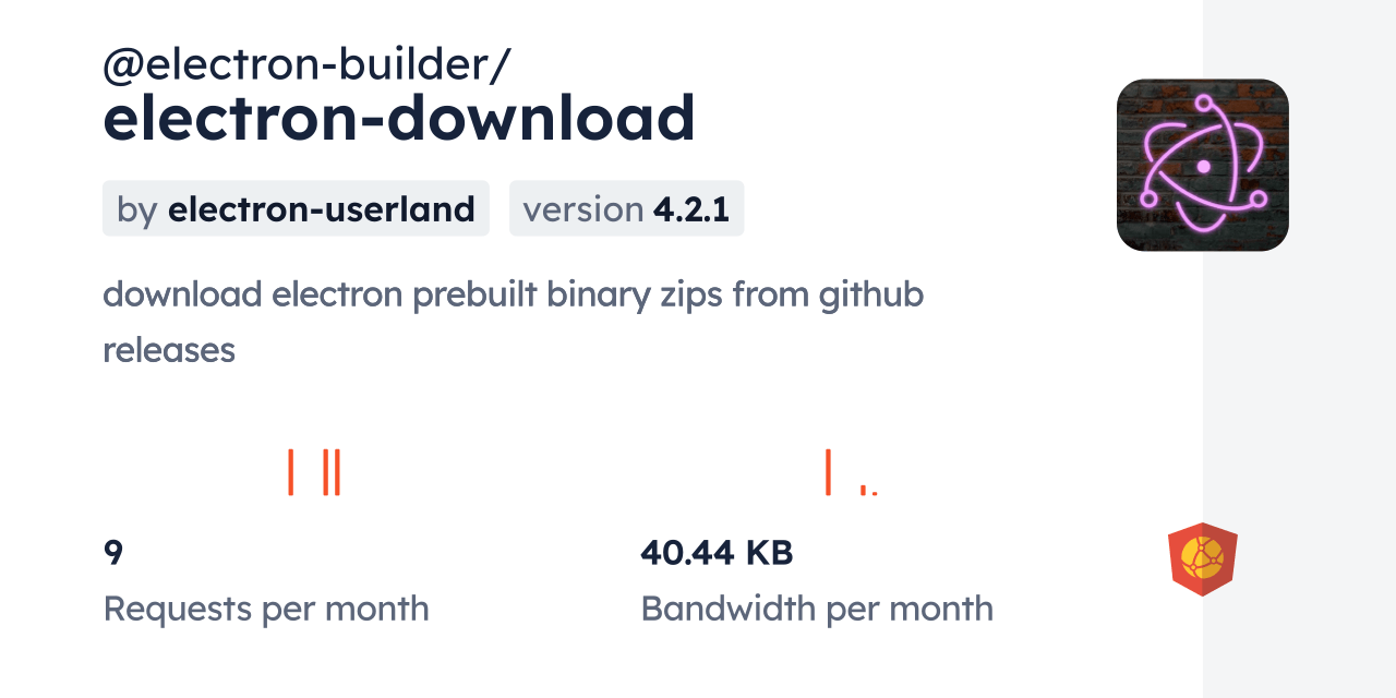electronbuilder/electrondownload CDN by jsDelivr A CDN for npm and
