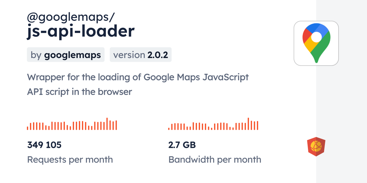 googlemaps/jsapiloader CDN by jsDelivr A CDN for npm and GitHub