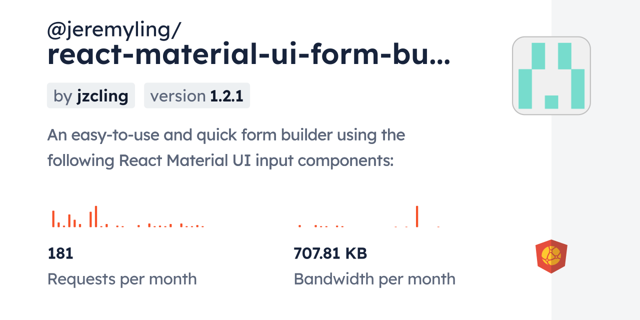 jeremyling/reactmaterialuiformbuilder CDN by jsDelivr A CDN for